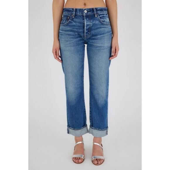 Moussy Vintage Foxwood Straight Jean in 110 Blue 30 - Picture 1 of 5